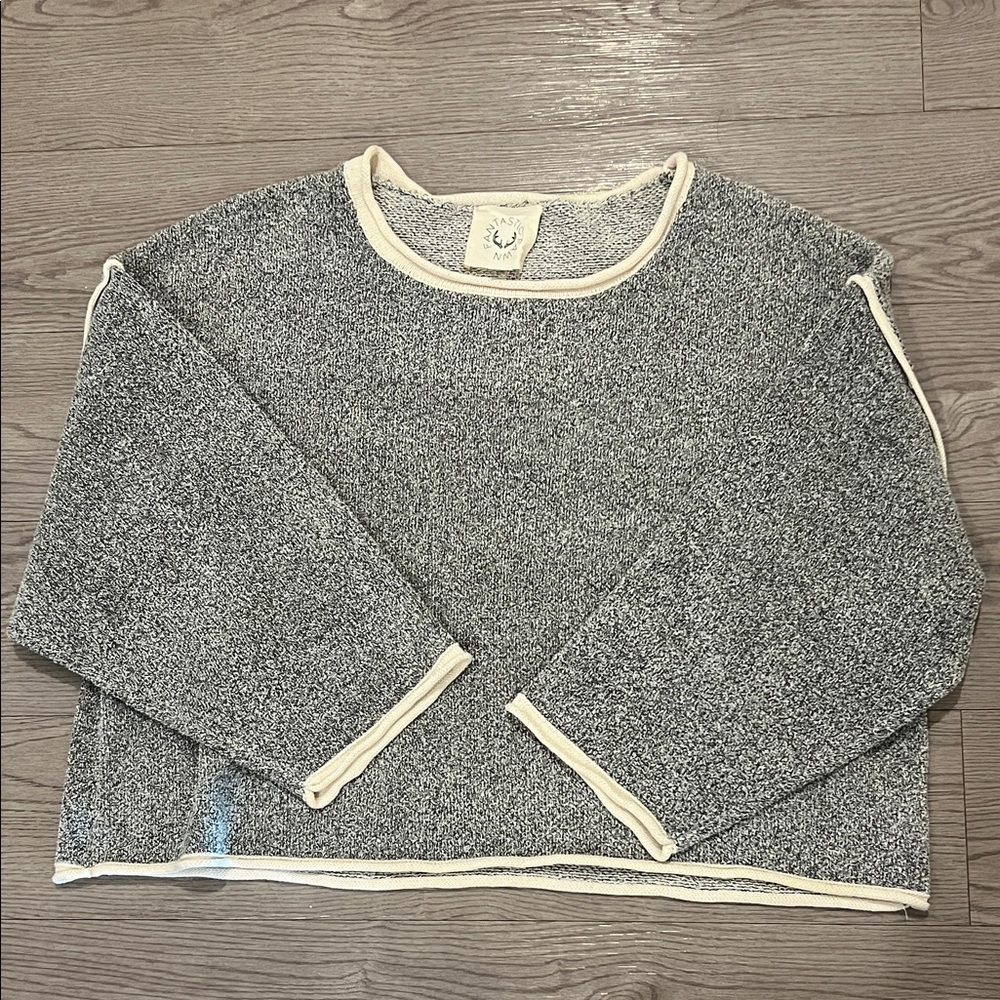 Fantastic Fawn Black and Cream Crew Neck Sweater